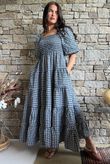 Nonni Gingham Darling Dress Navy